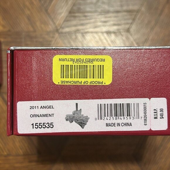 Waterford 2011 2013 Silver Angel Christmas Ornaments In Box Lot of 2 - Picture 10 of 10